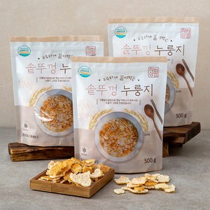 착한상점 구수하게 끓여먹는 솥뚜껑 누룽지, 500g, 3개