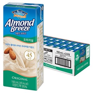 아몬드브리즈 오리지널, 190ml, 24개