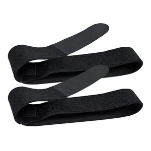 스포홀릭 슬개골 무릎보호대 밴드 일자형, FREE, 블랙, 2개