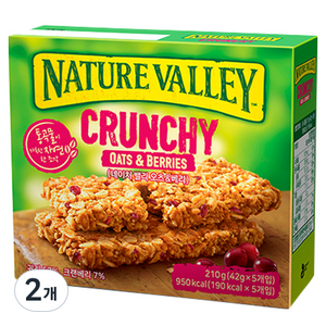 네이쳐밸리 그래놀라바 오츠 앤 베리 5p, 210g, 2개
