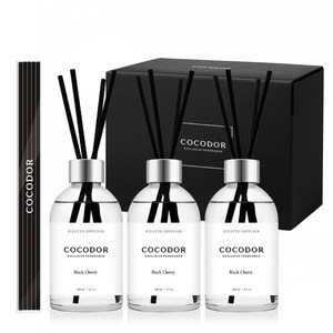 코코도르 화이트라벨 디퓨저 200ml 3개 블랙섬유스틱 20p, 블랙체리, 3개