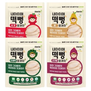 내아이애 유기농 떡뻥 쌀과자 4종 세트, 단호박, 고구마, ..., 120g, 1세트