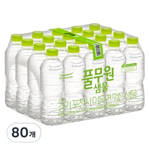 풀무원샘물 무라벨 생수, 500ml, 80개