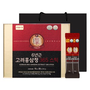 정원삼 6년근 고려홍삼정 365 스틱 선물세트 + 쇼핑백, 10g, 1세트
