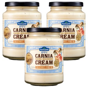 폰타나 카르니아 베이컨 앤 머쉬룸 크림 파스타 소스, 430g, 3개