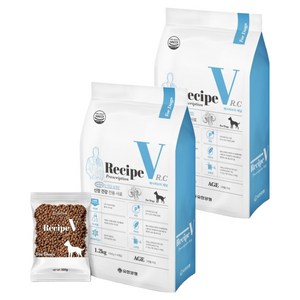 유한양행레시피브이 강아지 처방식사료, 신장, 1.2kg, 2개