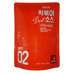 미쓰리 떡볶이소스 02 보통맛, 780g, 1개