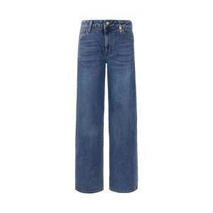 게스 여성용 벨트고리 금속장식 와이드 팬츠 사계절용 YO3D6105MBL2