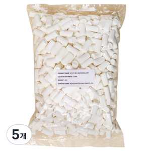 아트위드미 화이트 빅 마쉬멜로우 3 x 1.5 cm, 1kg, 5개