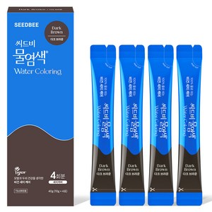 씨드비 프리미엄 물염색 시즌2 염모제 4p, 다크브라운, 1개