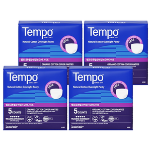 템포 내추럴 순면 입는 오버나이트, Free Size, 5개입, 4개
