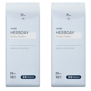 허브데이 러브유 생리대 날개형, 중형, 10개입, 2개