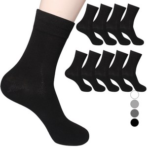 두발로 남성용 프리미엄 무지 중목 양말 10켤레