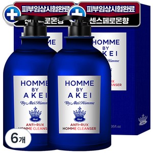 아케이 옴므 안티럭스 올인원 쿨링 남성청결제, 6개, 550ml