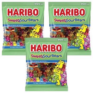 하리보 스위트사우어 베어스 젤리, 175g, 3개