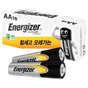 에너자이저 알카라인 파워 AA 건전지, 16개입, 1개