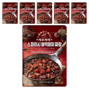 차오차이 스파이시 블랙페퍼 짜장, 180g, 6개