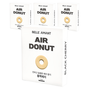 벨르아망 에어도넛 차량용 방향제 리필, 블랙체리, 4개