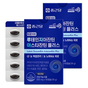 종근당 20100 루테인지아잔틴 아스타잔틴 플러스 영양제, 60정, 2개