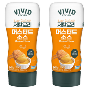 비비드키친 저칼로리 머스터드소스, 320g, 2개