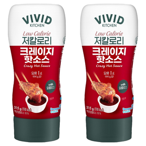 비비드키친 저칼로리 크레이지핫소스, 315g, 2개