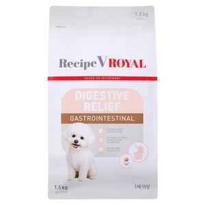 유한양행레시피브이 강아지 로얄 미니 라이트웨이트 기능성사료, 소화기능/췌장/위개..., 1.5kg, 1개