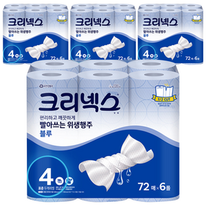 크리넥스 빨아쓰는 위생행주 블루, 72매, 24개