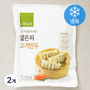 ORGA 얇은피 고기만두 (냉동), 2개, 480g