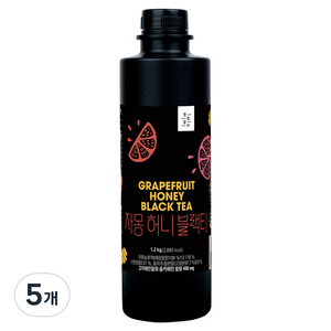 스위트컵 찻잎담다 자몽 허니 블랙티, 1.2kg, 5개