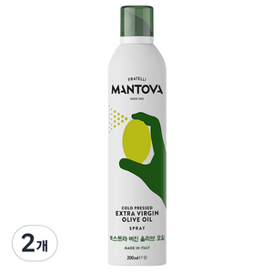 만토바 엑스트라 버진 올리브 오일 스프레이, 200ml, 2개