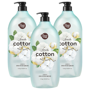 샤워메이트 프레시 바디워시 클린코튼, 1.2kg, 3개