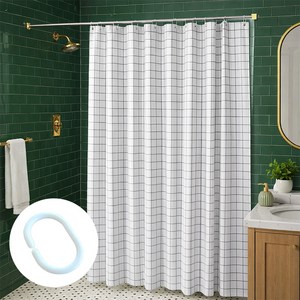 앤티스 유로스타일 체크 샤워 커튼