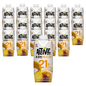 얼티브 프로틴 바나나맛, 250ml, 18개