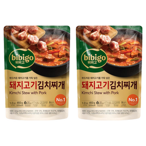 비비고 돼지고기김치찌개, 460g, 2개