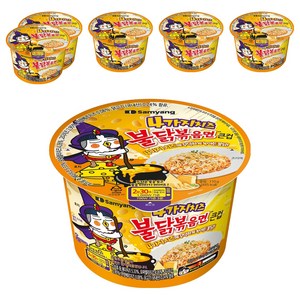 불닭볶음면 4가지 치즈 큰컵 110g, 6개
