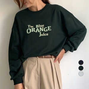아피나르 Orange 그래픽 스웻셔츠