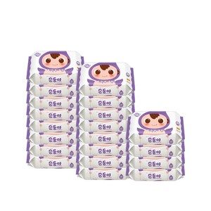 순둥이 프리미엄 엠보싱 아기 물티슈 휴대형 65gsm, 20매, 20세트