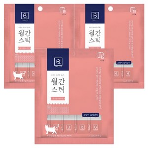 브리더랩 고양이 월간스틱 짜먹는 간식 30개입, 혼합맛(닭가슴살/연..., 330g, 3개