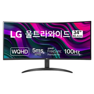 LG전자 WQHD 울트라와이드 모니터 방문설치, 86.4cm, 34WR50QK