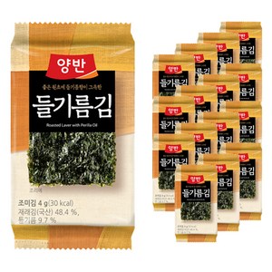 양반 들기름김 식탁, 4g, 16개