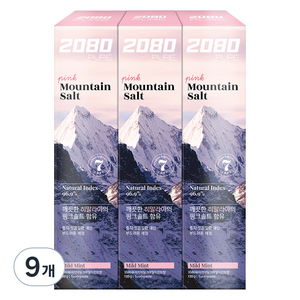 2080 퓨어치약 핑크마일드민트향, 120g, 9개