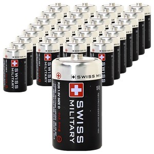 스위스밀리터리 망간 D형 건전지, 1개입, 48개