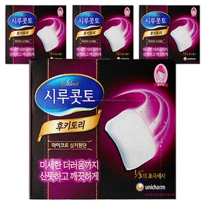 시루콧토 후키토리 화장솜, 32매입, 4개