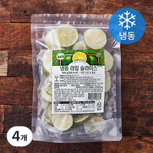 뉴뜨레 라임 슬라이스 (냉동), 500g, 4개