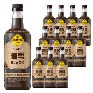 조지아 블랙 커피, 800ml, 12개