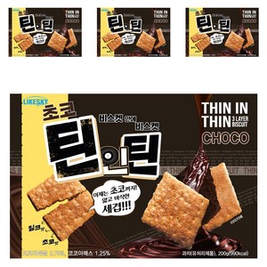 하늘처럼 초코 틴인틴, 200g, 4개