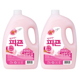 피죤 레귤러 섬유유연제 핑크로즈 본품, 3.1L, 2개