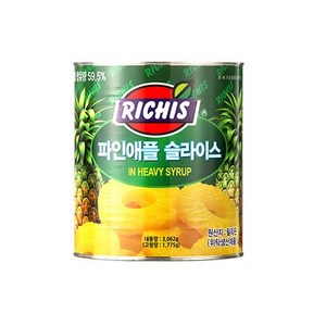 리치스 파인애플슬라이스 캔, 3.062kg, 1개