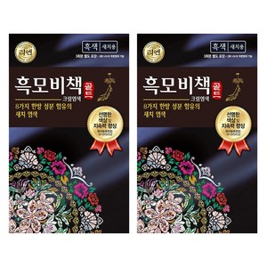 리엔 흑모비책 골드 염모제 세트 90g, 흑색, 2개