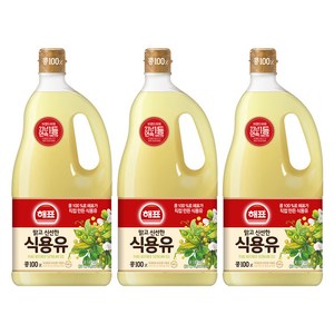 해표 식용유, 1.8L, 3개